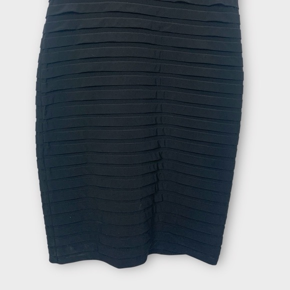 Adrianna Papell Black Cowl Neck Sheath Dress - Picture 3 of 9